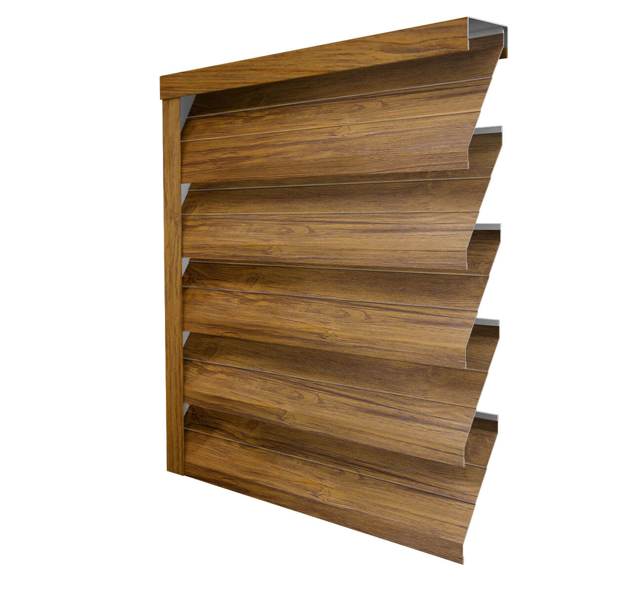 Ламель усиленная ЭКО-Z-US цвет под дерево Орех 3D Printech односторонняя