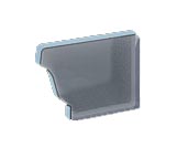 Заглушка для желоба левая RAL 9010 (Белый) фото Центр Металлокровли