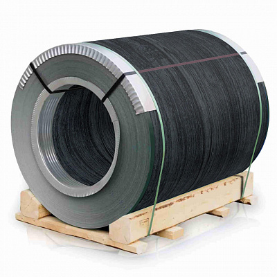 Рулон стали под дерево Черное Дерево 3D 0.45х1250мм Принтек Россия 2х сторонний