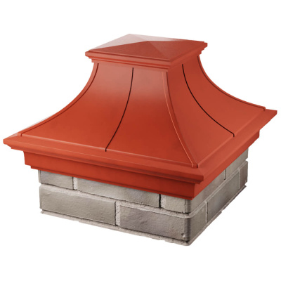 Колпак на столб забора MONBLAN PREMIUM Красный 1,5х1,5 кирпича 4